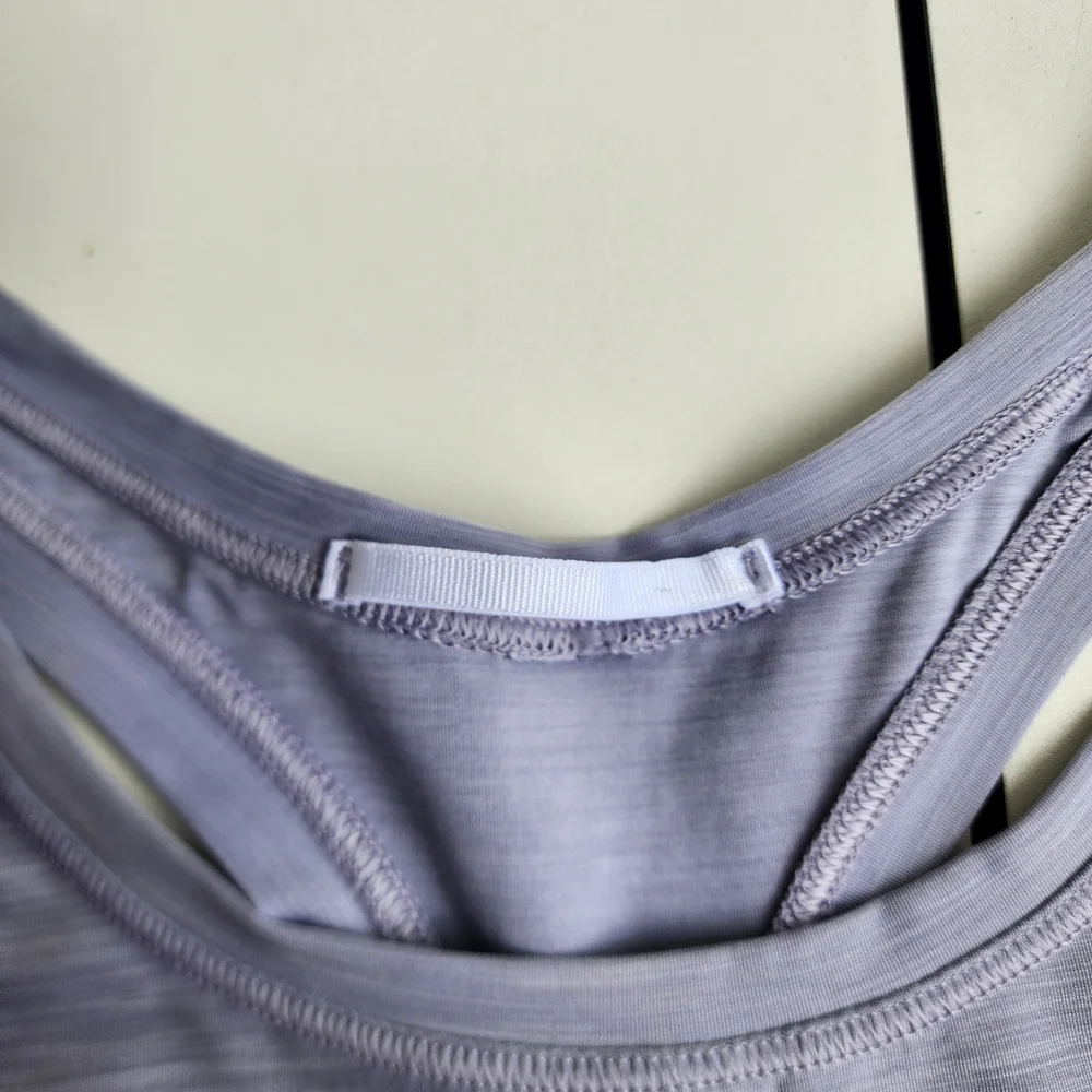 Athleta Tank Womens Tank Top Athletic Racerback Gym Stretch Gray Sz S - Picture 12 of 13